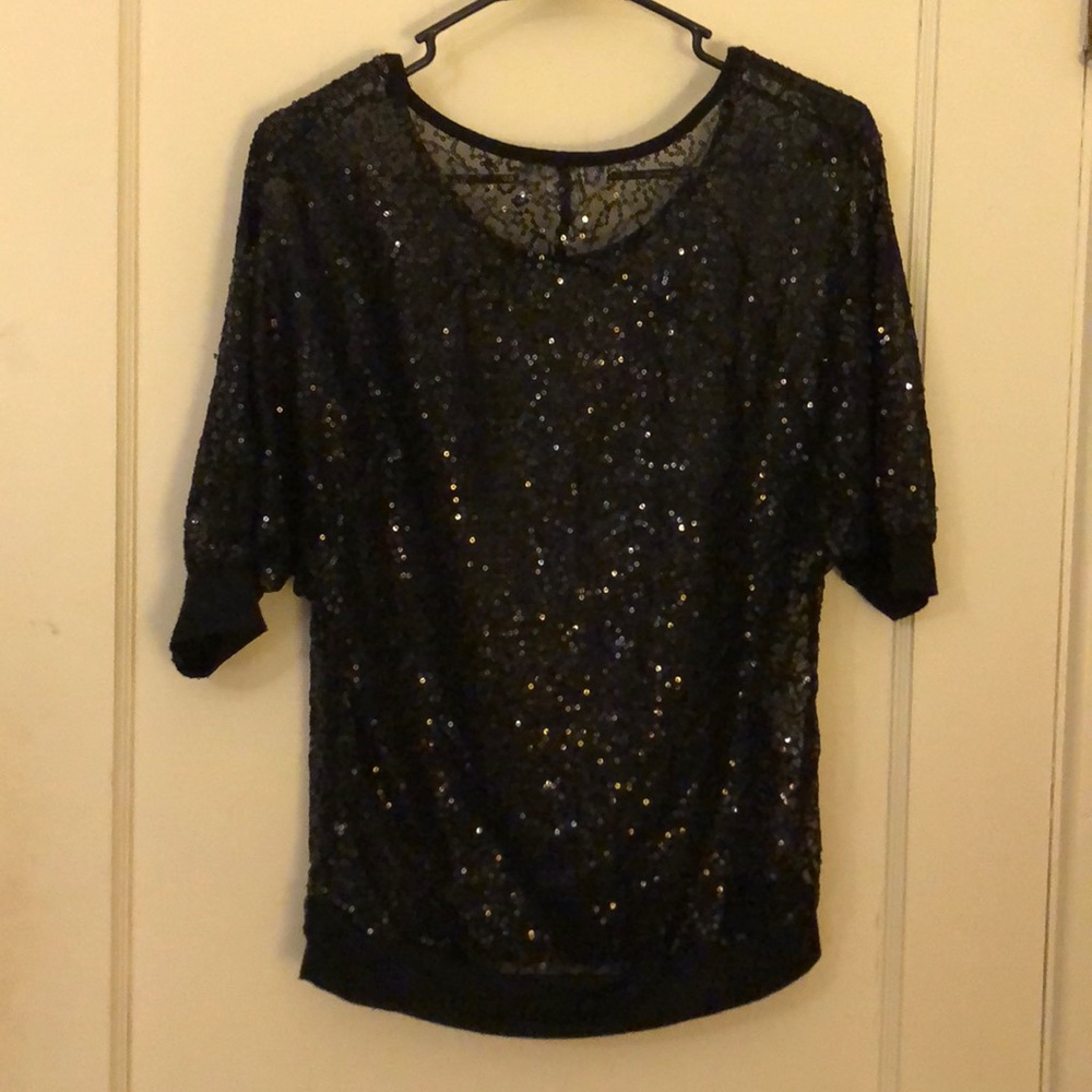 Mesh sequined top - Picture 6 of 7